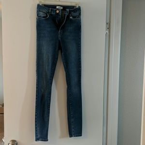 High waisted skinny jeans